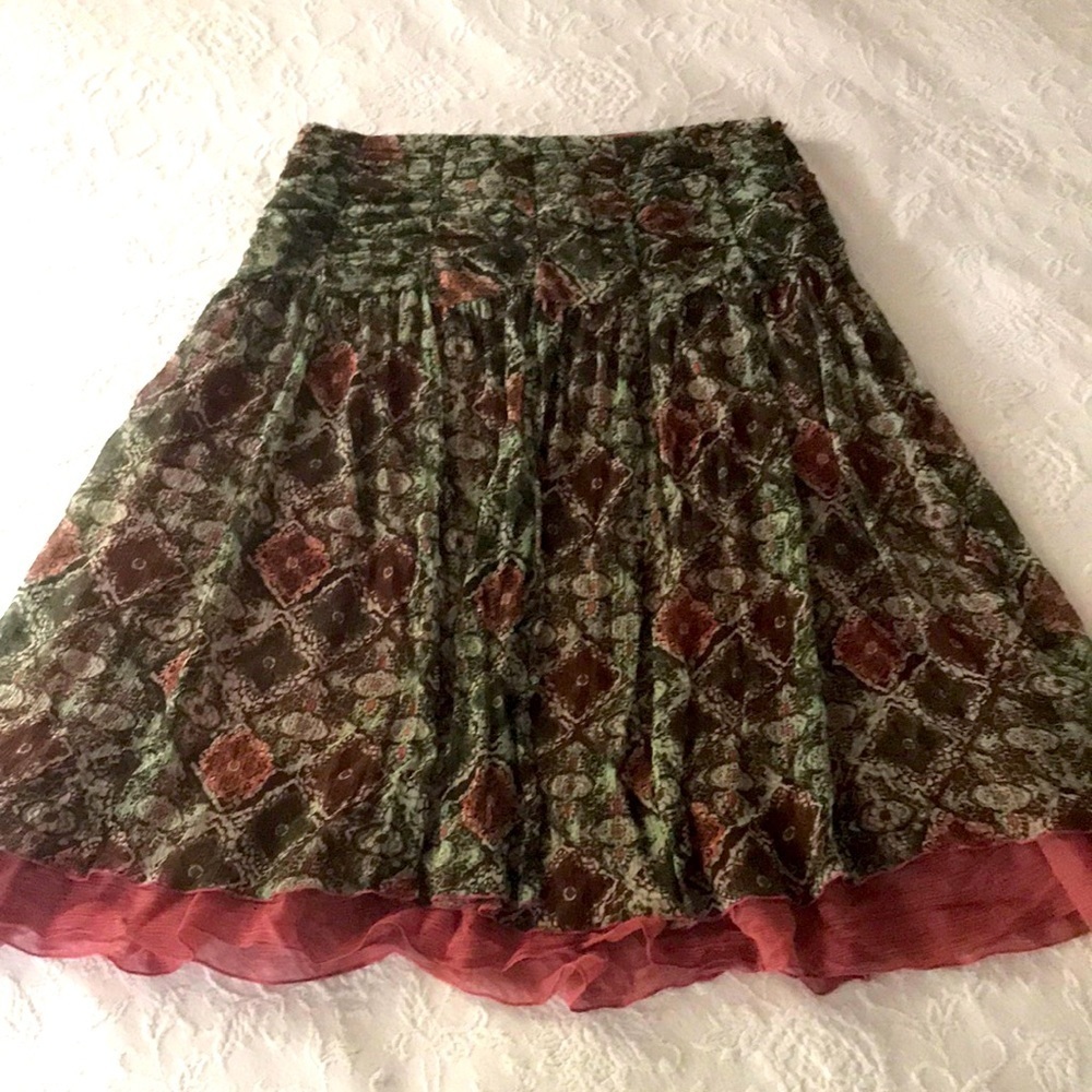 Chadwick’s Silk Print Skirt